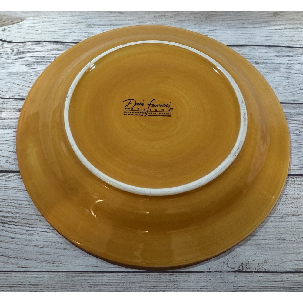 Dario Farrucci Designs Villa Paradiso Dinner Plate 11" Bird Flowers EXCELLENT - Picture 3 of 3